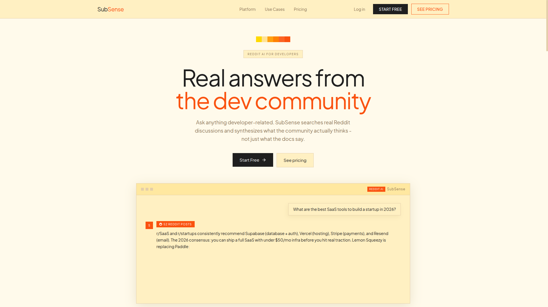 Subsence screenshot